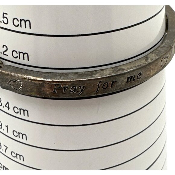 My Guardian Angel Bangle Bracelet Stretch Inspirational Messages Silver Tone - Picture 8 of 8